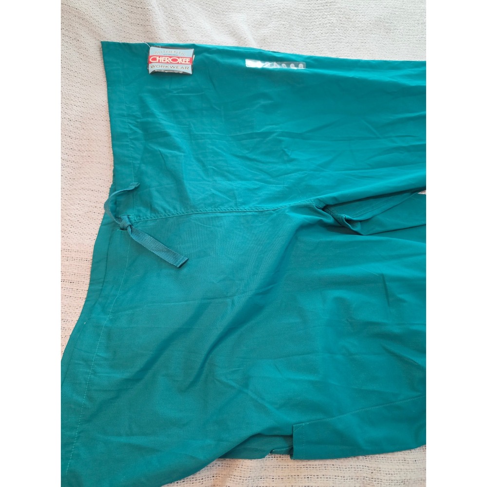 Cherokee Workwear Scrub Pants 5XL Teal Green Drawstring Medical Uniform 4100 NEW - Picture 2 of 5